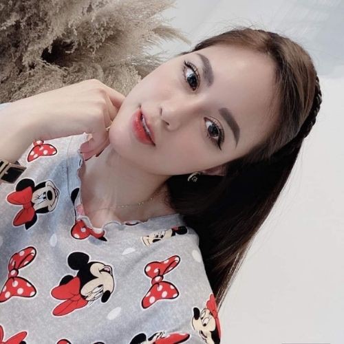 Váy thiết kế DO họa tiết hoạt hình nữ dáng suông MQ CLOTHING đầm ngắn tay phối cổ cách điệu