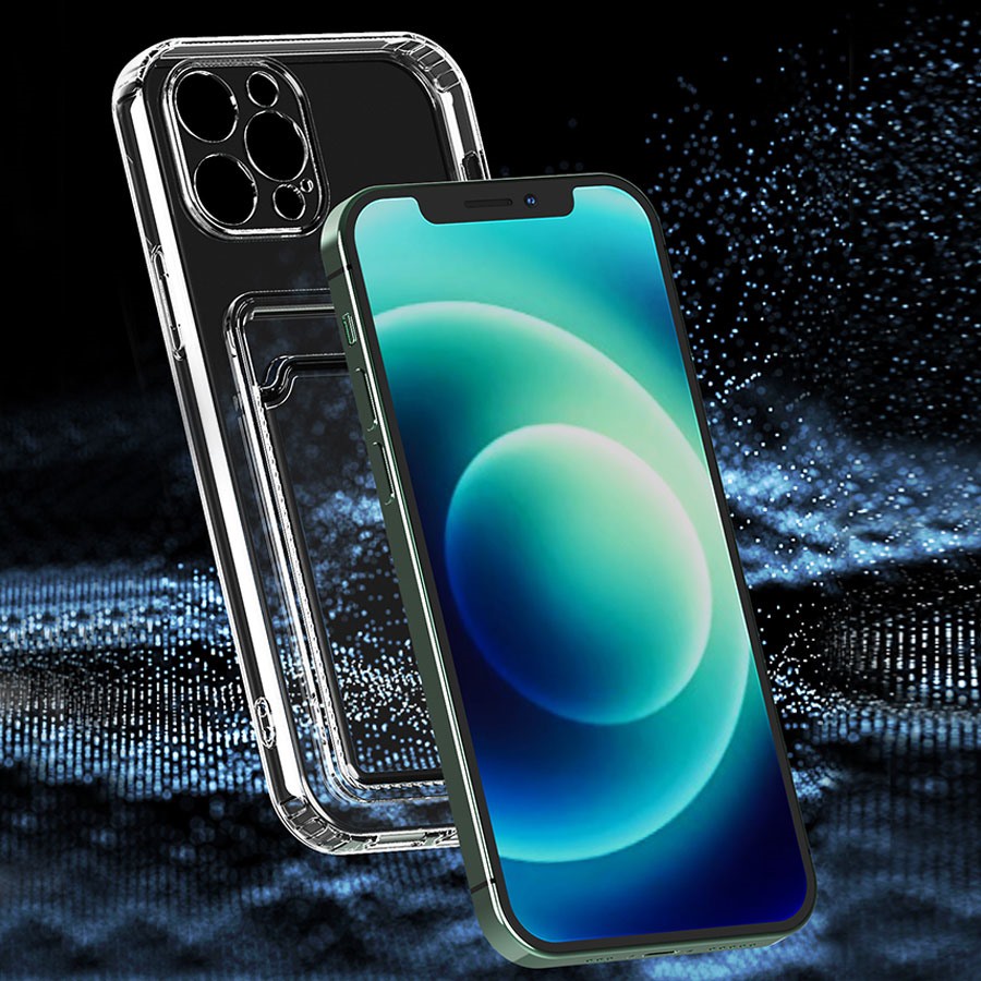 Ốp Điện Thoại Mềm Trong Suốt Có Ngăn Đựng Thẻ Cho Samsung Galaxy Note 20 10 9 8 Ultra S21 FE S20 S23 S22 Plus S10 S9 A72 A52 A32 A22 A12 A54 A34 A70 A14 A20S A30S A50S A31 A21S A11 A02S A03S M12 A10 A51 A71 A13 A33 A53 A73