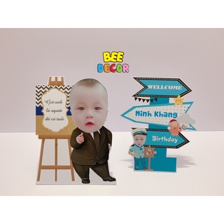 Cây Welcome Sinh Nhật In Hình Chibi, Tên Bé