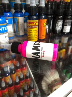 Mực tập xăm Dynamic màu hồng 30ml