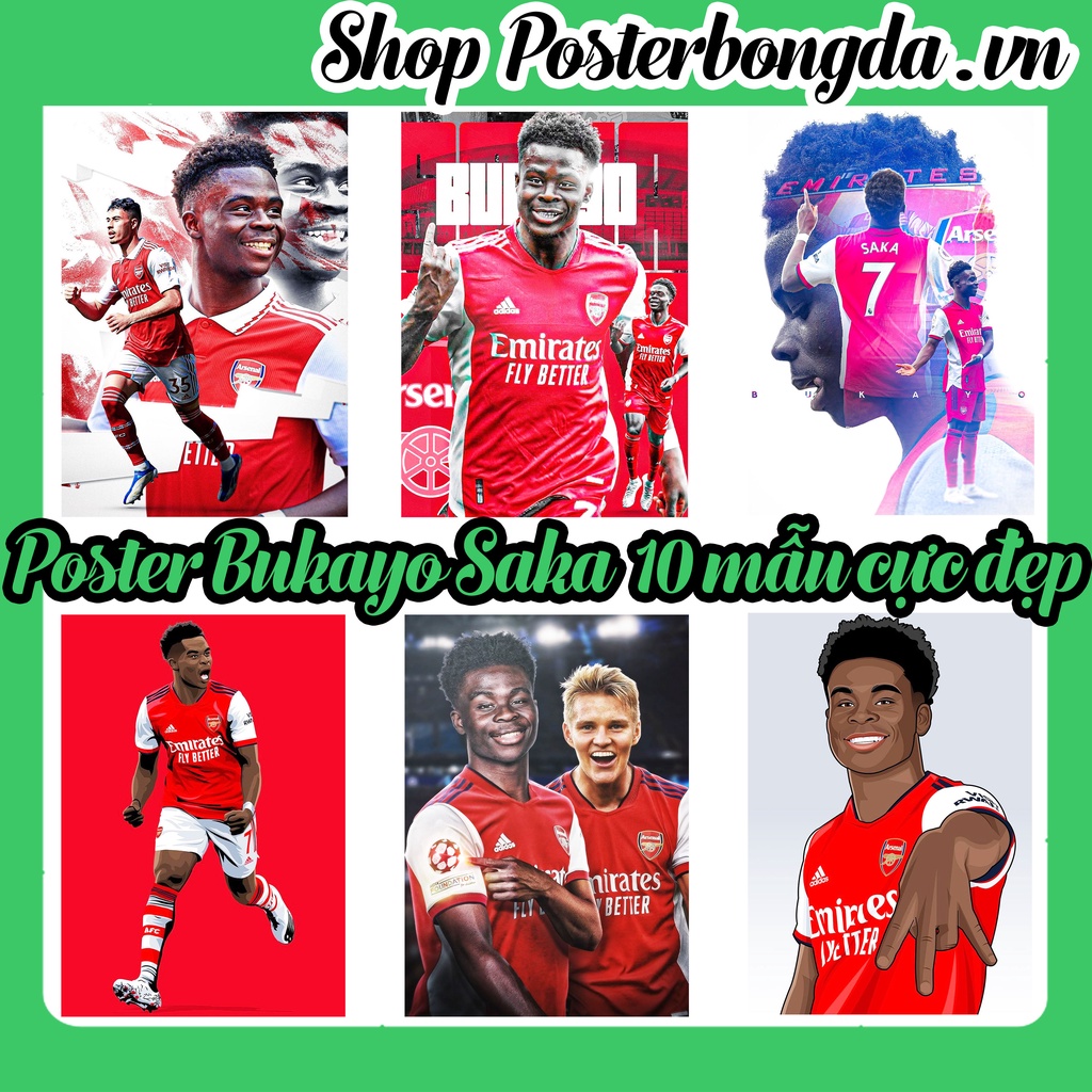 Poster Bukayo Saka, Ảnh Dán Tường Bukayo Saka Cực Đẹp, Poster Bóng Đá Có In Theo Yêu Cầu