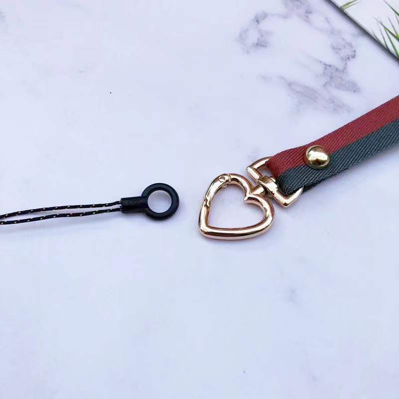 Hàng Mới Về Dây Đeo Cổ Tay Ngắn Bằng Vải Hai Màu Gắn Điện Thoại Có Khóa Kim Loại Có Thể Tháo Rời