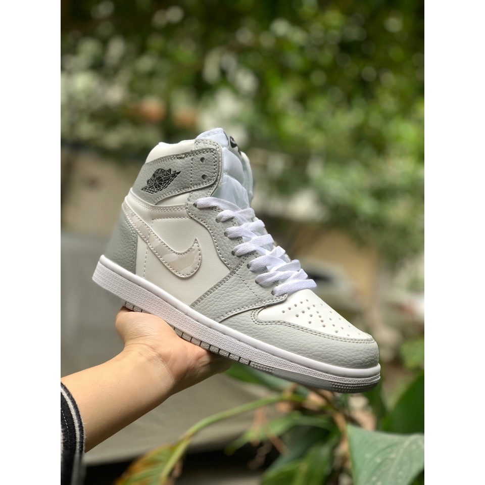 Giày thể thao sneakers air jordan 1 high panda original cao cổ xám trắng camo