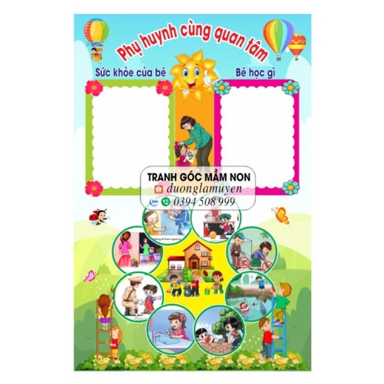 Góc tuyên truyền 2- tranh decal mầm non