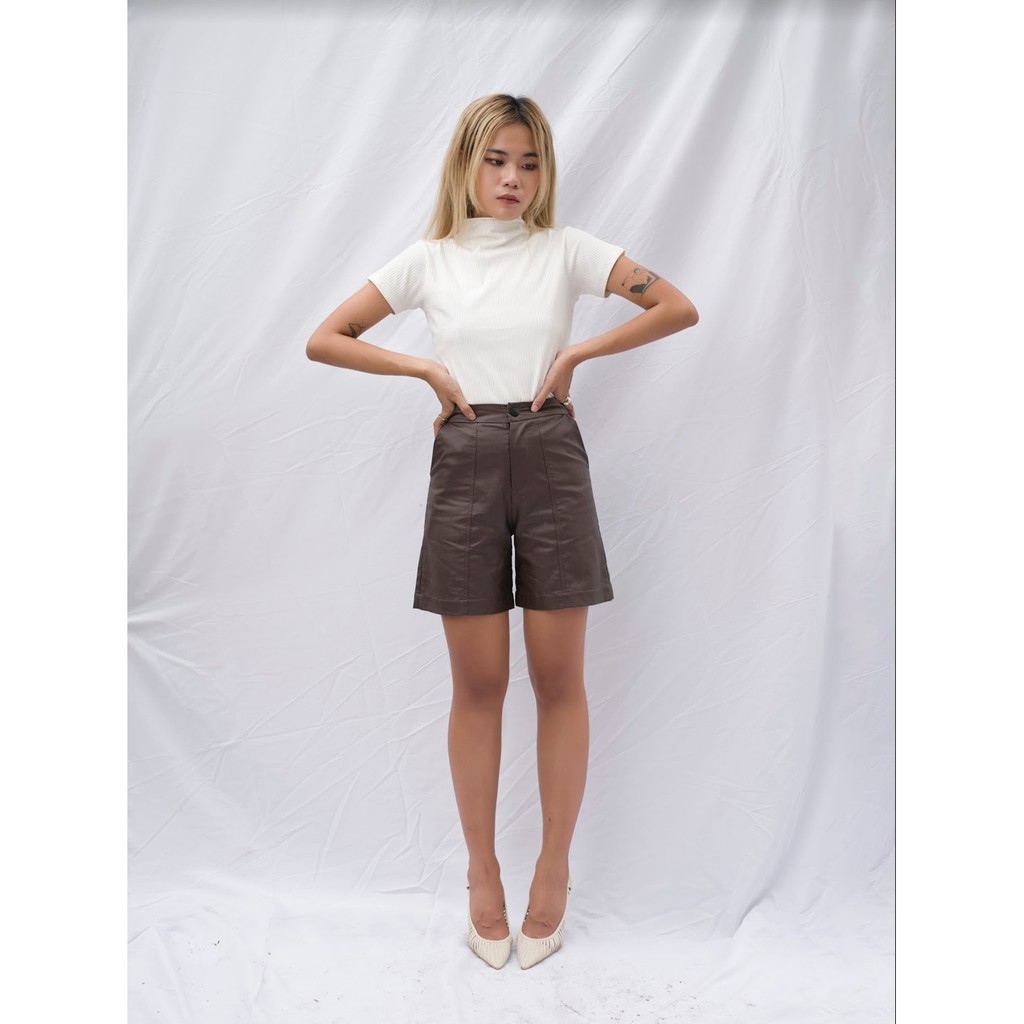 Là min - Quần da ngắn Leather Short
