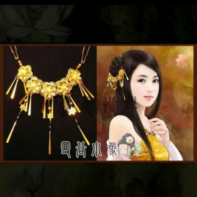 Cài tóc cổ trang cực đẹp trâm cài vòng đầu