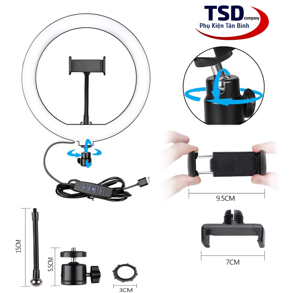 Đèn Livestream Bán Hàng, Chụp Ảnh, Makeup Trang Điểm 3 Chế Độ Sáng Cao Cấp