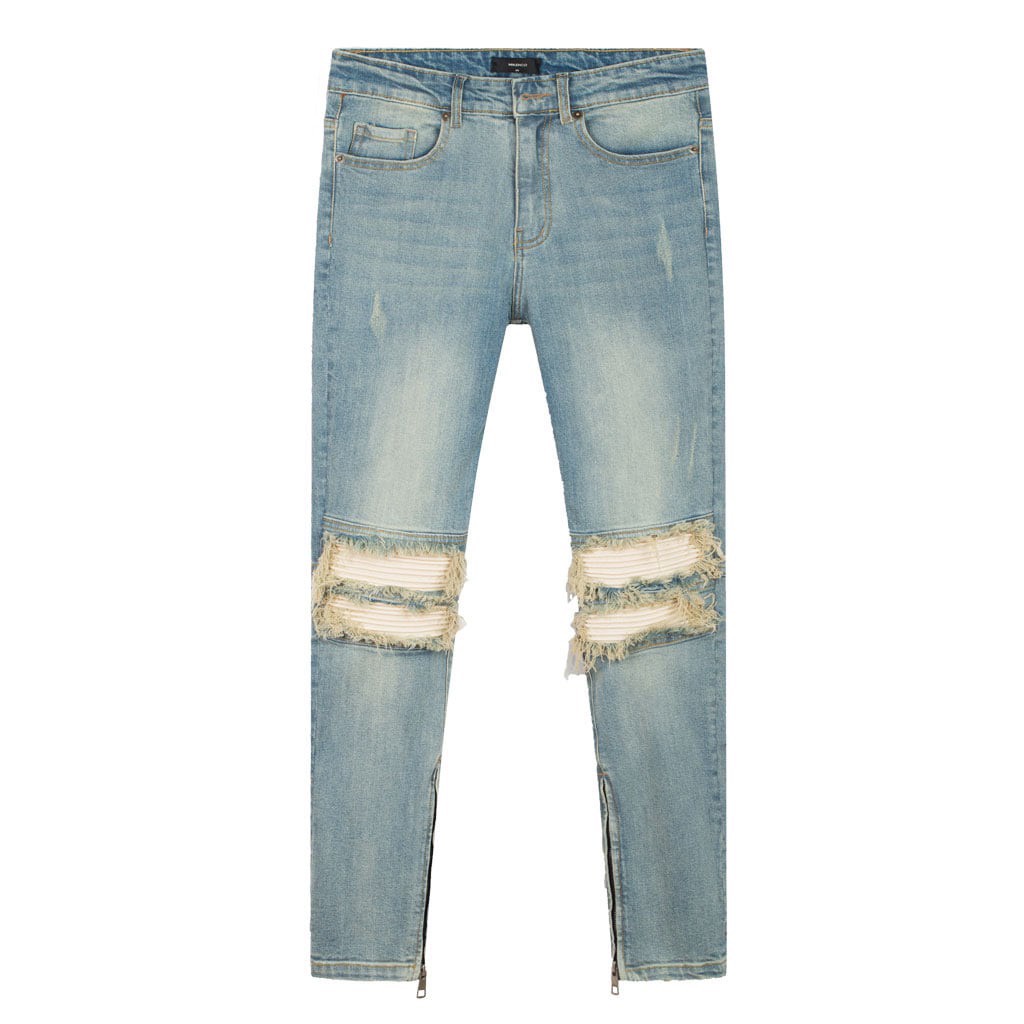 Quần jean nam MIKENCO Distressed Jeans màu xanh.