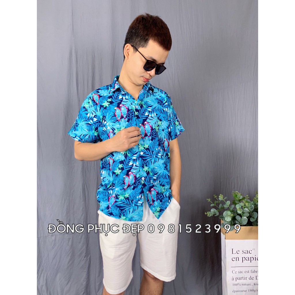 [ẢNH THẬT] Áo sơ mi hawaii đi biển mùa hè, hoạ tiết hoa lá hoa quả trái cây cho nhóm, gia đình, team, công ty đi du lịch | BigBuy360 - bigbuy360.vn