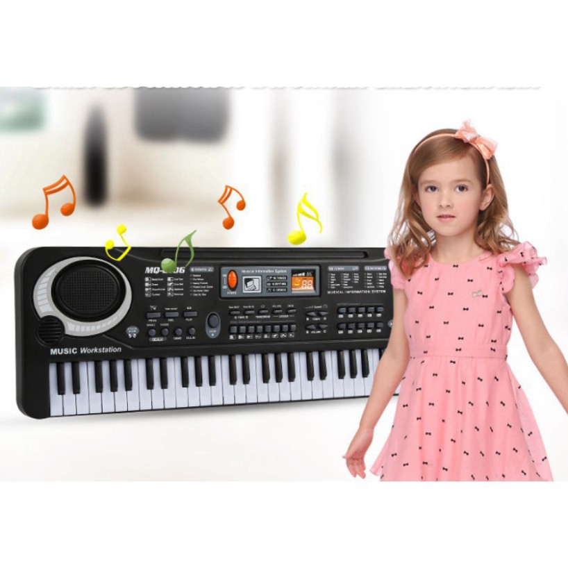 Đàn Piano Đàn Điện Tử 61 Phím Kèm mic Đàn Piano Cho Bé Nhiều Chức Năng - Âm Thanh Hay