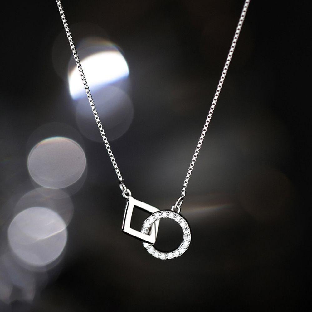 EXPEN Vòng cổ Mặt Nhẫn Đôi Cho Nữ