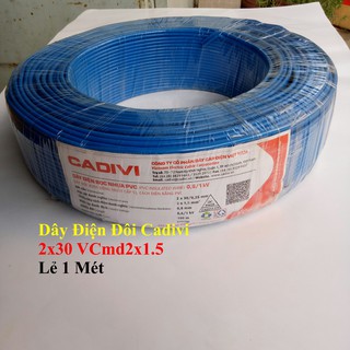 [CADIVI] Dây Điện Đôi 2x30 VCmd2x1.5 - Lẻ 1 Mét