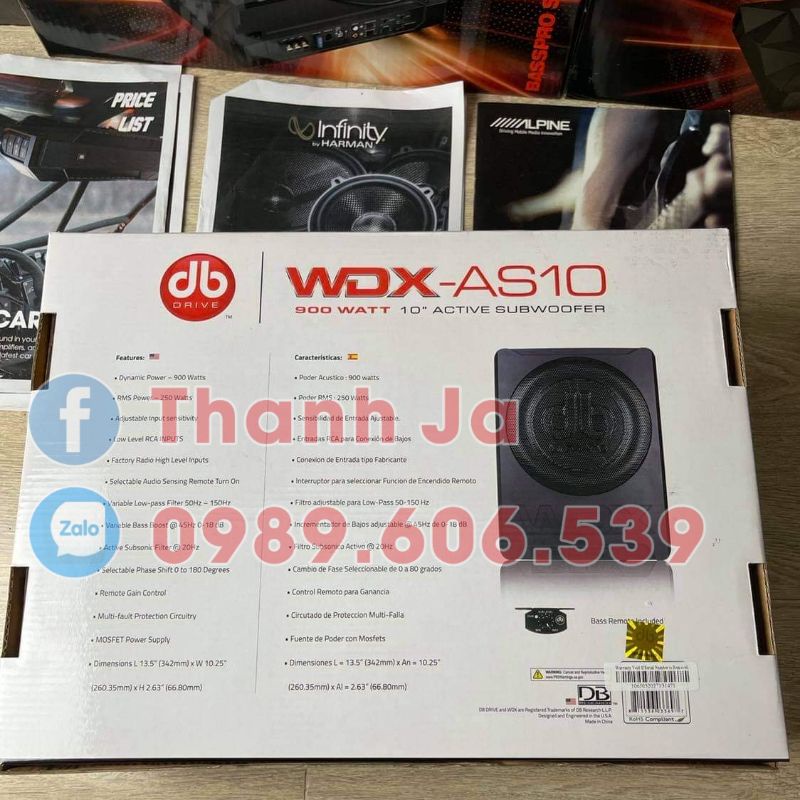 Loa Sub DB WDX AS10 Chính Hãng Mỹ Full Box / Hổ Trợ Lắp Đặt