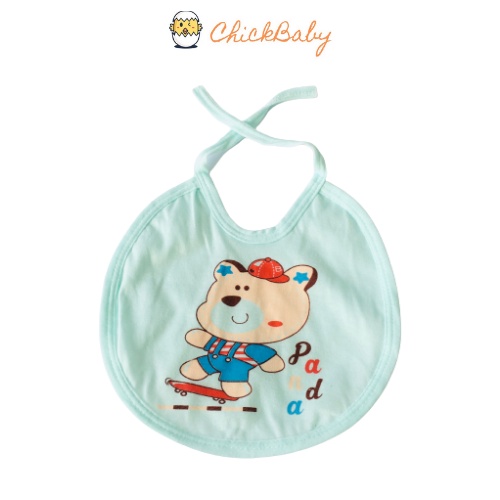 Yếm tròn cột dây 2 mặt (mặt trên cottton, mặt sau nilong) cho bé sơ sinh giữ ấm cổ ngực cho bé sơ sinh - ChickBabyShop