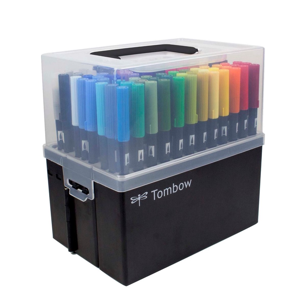 [DA ĐEN] Tombow Marker Case Hộp Đựng 108 Màu ABT Dual Brush Pen (Case Rỗng)