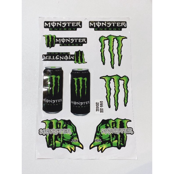 Tem nổi MONSTER đủ mẫu dán trang trí xe máy, ô tô, mũ bảo hiểm chống thấm nước, chống bay màu