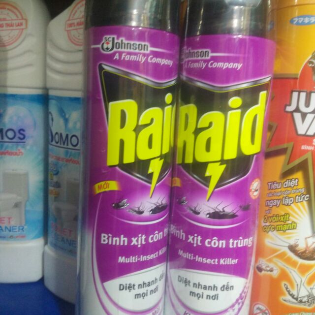 Bình xịt côn trùng Raid không mùi 600ml.