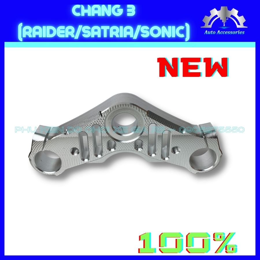 Chảng 3 Raider Satria Sonic, Nhôm CNC nguyên Khối - Cứng Cáp chắc chắn, đường nét sắc xảo