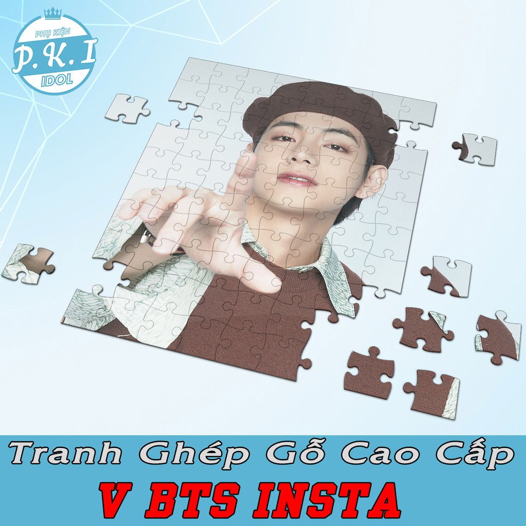 Tranh Ghép Gỗ Puzzle Cao Cấp In Hình Idol BTS - Insta Loại 2