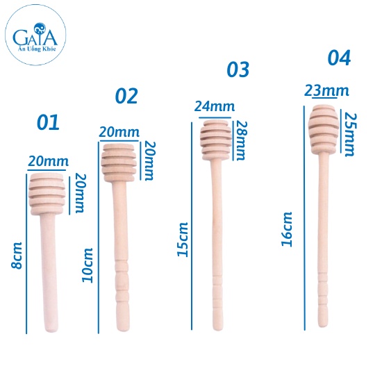 NOWSHIP - Cây Lấy Mật Ong Bằng Gỗ Cán Dài Nhiều Mẫu