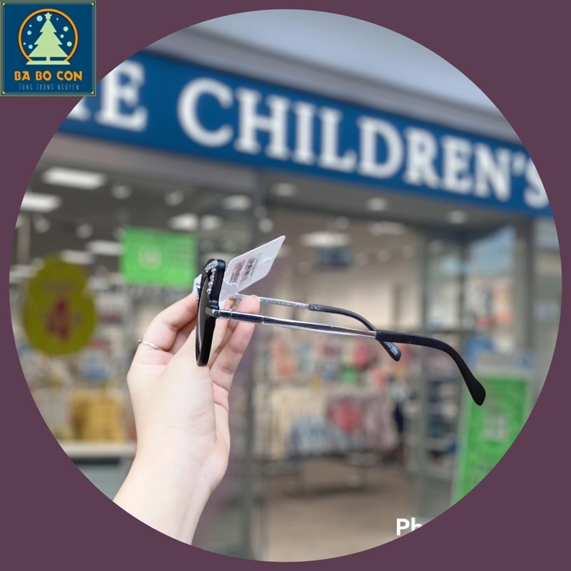 Kính trẻ em mắt mèo đính đá The Children's size 4-6 tuổi tuyệt đẹp, kính đầy đủ bill mua hàng tại web hãng