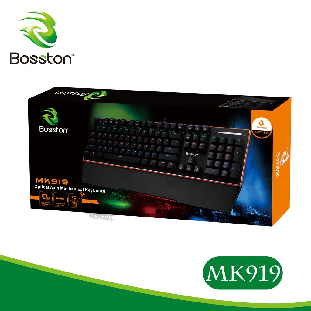 Bàn phím cơ Bosston MK-919 - BÀN PHÍM CƠ QUANG HỌC - Bàn phím chuyên game/ Keyboard Bosston MK919