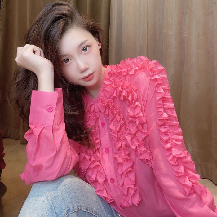 Áo Sơ Mi Phối Ren Thời Trang Cho Nữ  tao bao