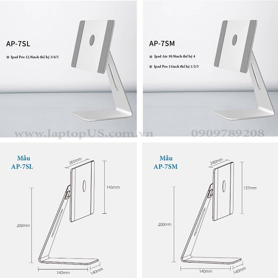 Giá Đỡ Nhôm Nam Châm Ipad Pro Ipad Air