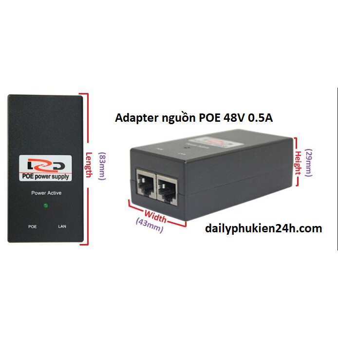 Bộ nguồn POE 48V 0.5A