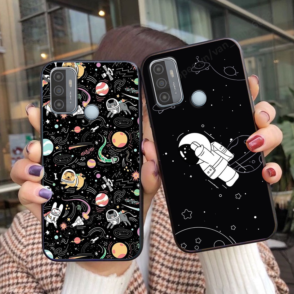 Ốp Oppo A53 hình bầu trời, phi hành gia đẹp, ốp lưng điện thoại oppo viền dẻo cao cấp