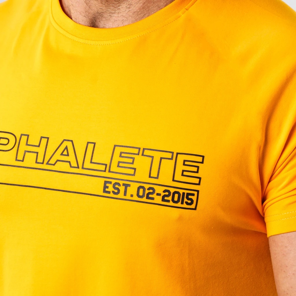 Áo ngắn tay nam tập gym Likefit vạt bằng vải cotton in hình Alphalete