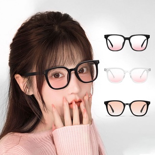 Kính mát gọng đen tròng màu gradient thời trang cá tính cho nữ