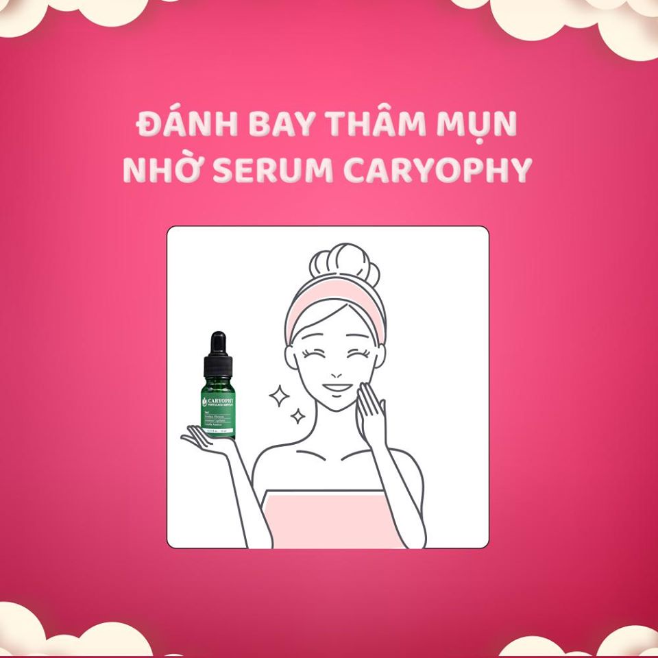 Combo 2 Sản Phẩm Ngừa Mụn, Giảm Thâm, Bảo Vệ Da CARYOPHY (Serum 10ml + KCN Tone Up 50ml)