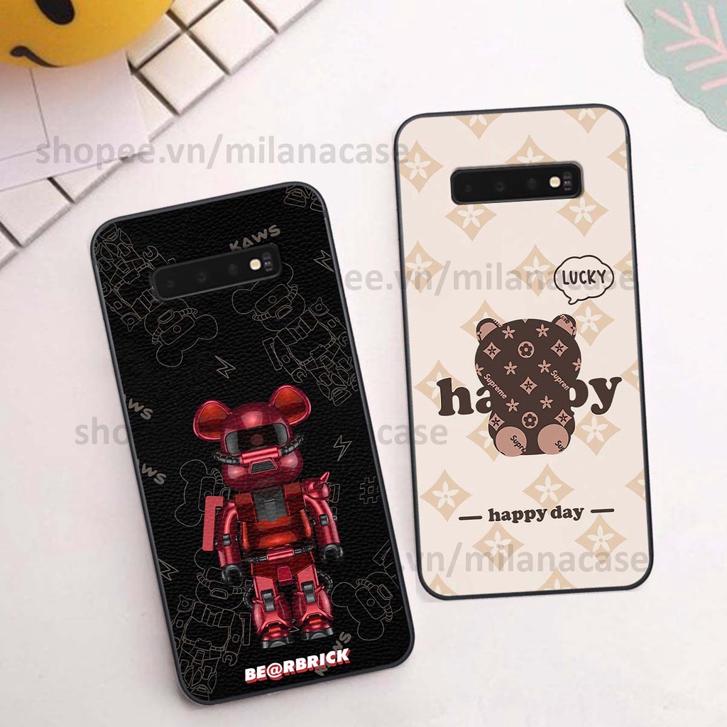 Ốp Samsung S10 / S10 5G / S10 Plus / S10+ gấu be@rBrick gấu Teddy Kaws siêu đẹp, phong cách, cá tính