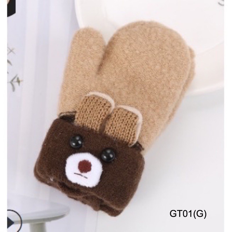 Găng tay gấu cho bé 0-3 tuổi có quai đeo GT01