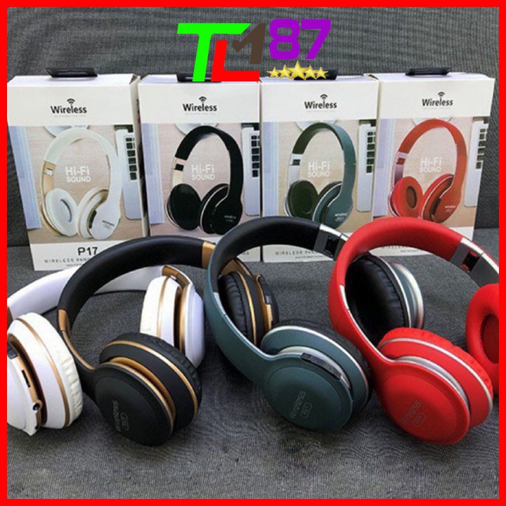 Tai Nghe Chụp Tai Headphone Bluetooth Không Dây P17 - Tai Nghe Blutooth Chụp Tai Chính Hãng