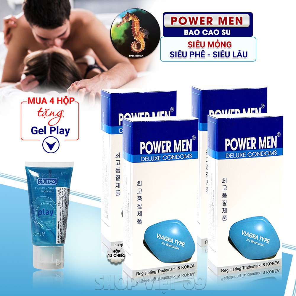 [SIÊU HOT]Bao Cao Su Power Men Viagra Type (Hộp 12cái)-[SIÊU MỎNG.KÉO DÀI THỜI GIAN QH]-YÊU PHÊ PHA.HÀNG CHÍNH HÃNG 100%