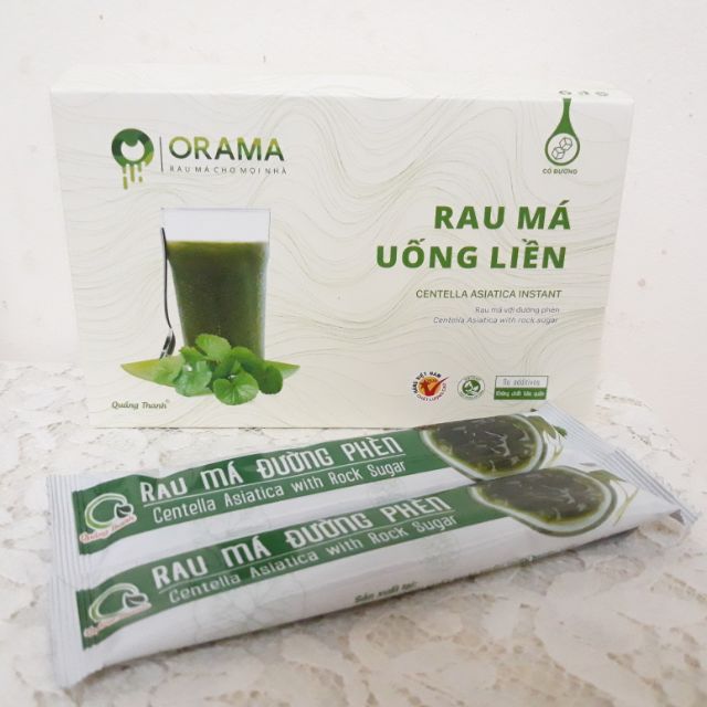 Bột Rau Má Đường Phèn Quảng Thanh 170g - Hộp 10 gói x 17g