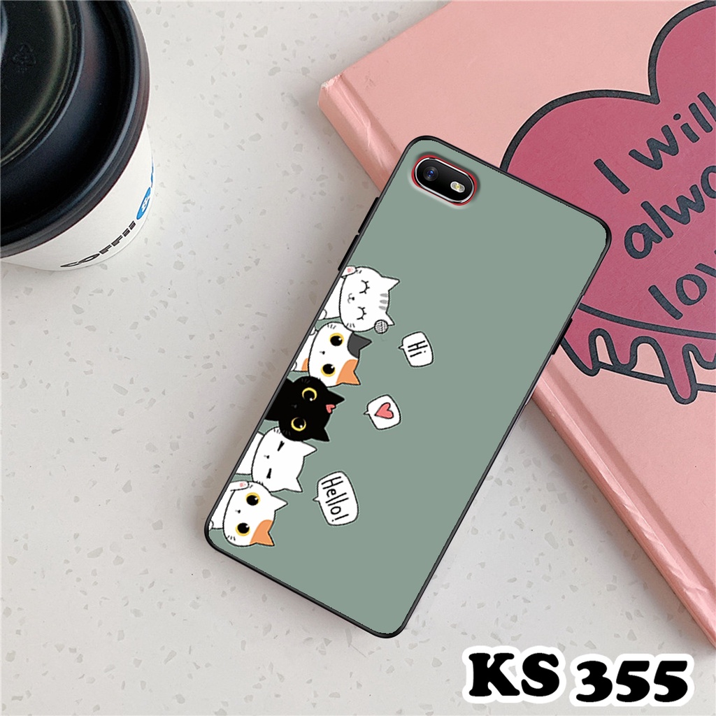 Ốp lưng Oppo A1k - Realme C1 - Ốp Oppo in hình Cat&amp;Bear đáng yêu - Chất liệu TPU siêu bền