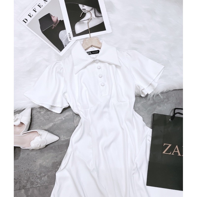 BÁN SỈ VÁY TRẮNG CÚC BỌC TAY XOÈ CHO NỮ | BigBuy360 - bigbuy360.vn