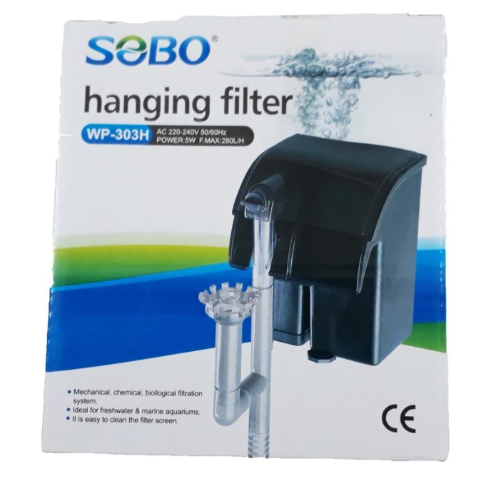 Lọc Thác SOBO ☘ WP-303H | WP-606H ☘ Lọc thác Mini Có Hút Mặt Cho Bể Cá Nhỏ, Bể Thuỷ Sinh Để Bàn