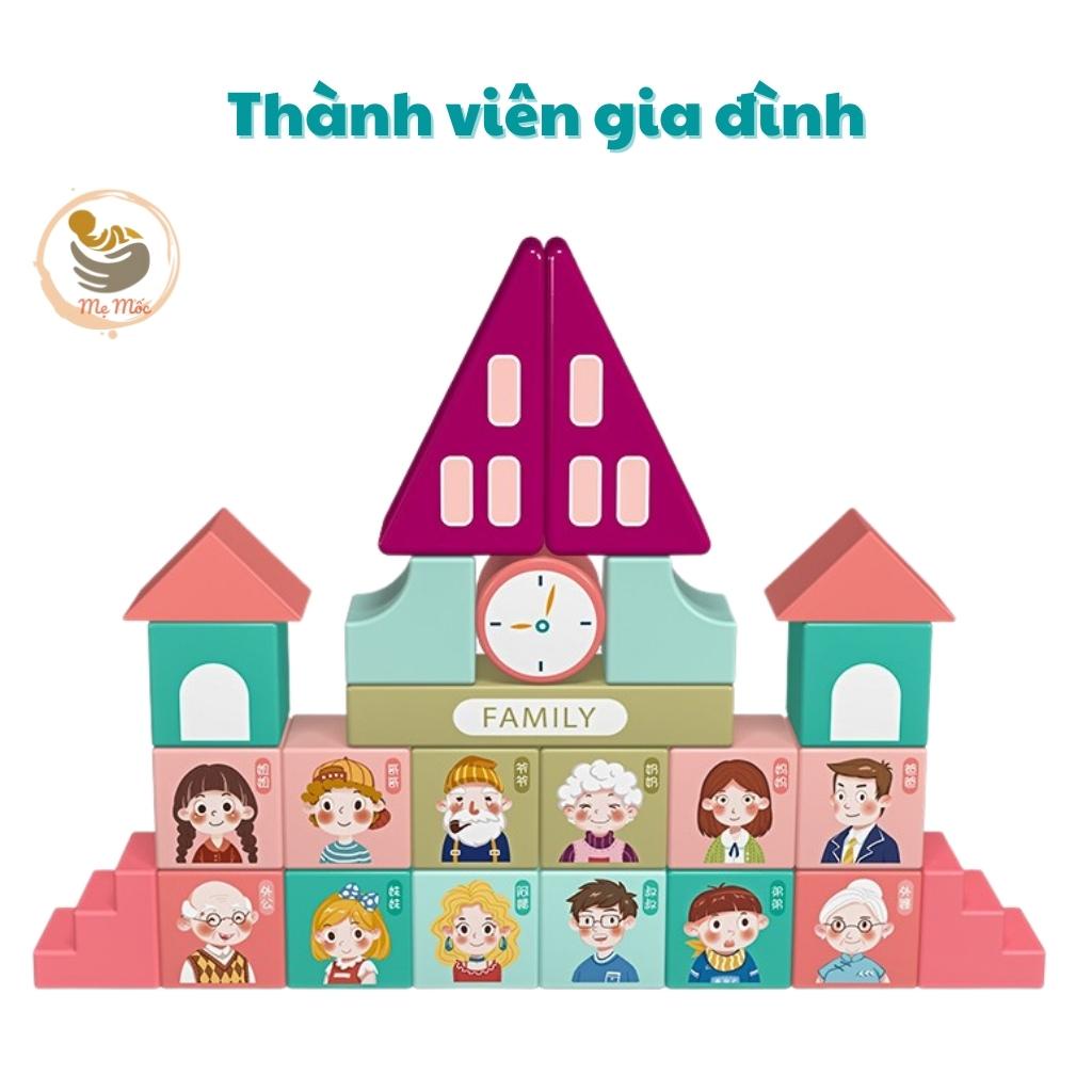 Bộ Đồ Chơi Gỗ Xếp Hình Mô Hình Thành Phố Thu Nhỏ Bằng Gỗ ,Đồ Chơi Giáo Dục Sớm Cho Bé Shop Mẹ Mốc