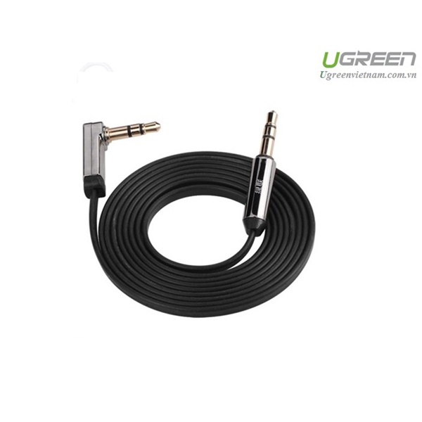 Cáp âm thanh 2 đầu 3.5mm dây dẹt đầu vuông góc 90 độ UGREEN 10729 10728 10599 10598 10597 - Hàng Chính Hãng