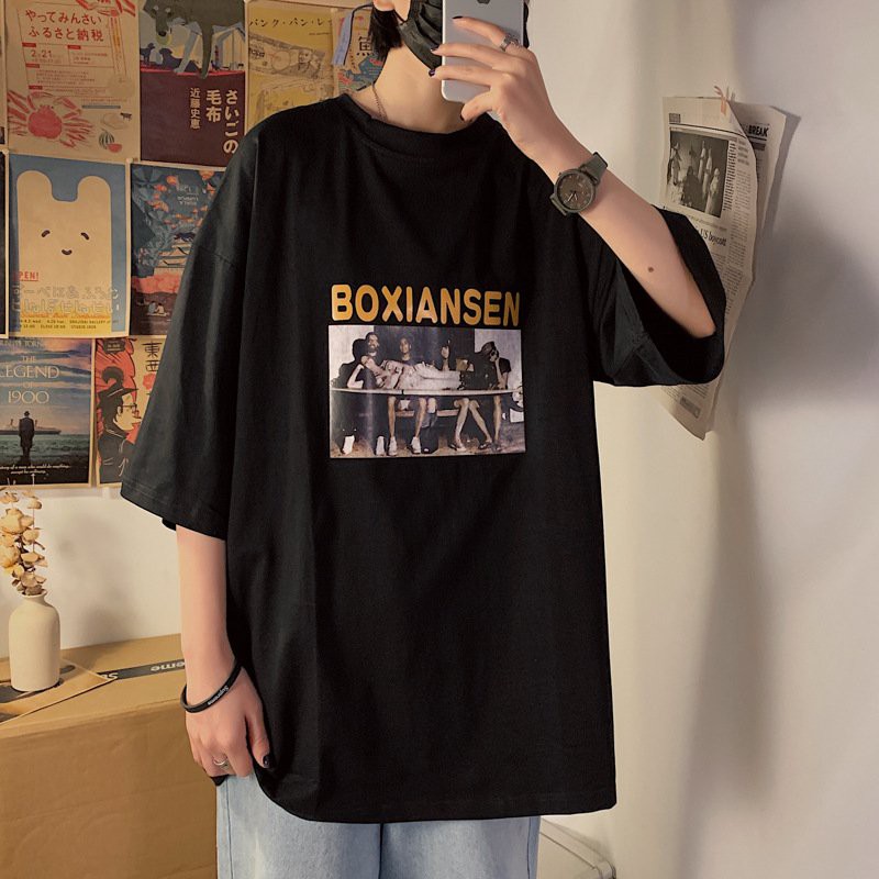 Áo Phông Unisex Boxiansen Nam Nữ Phong Cách Retro | BigBuy360 - bigbuy360.vn