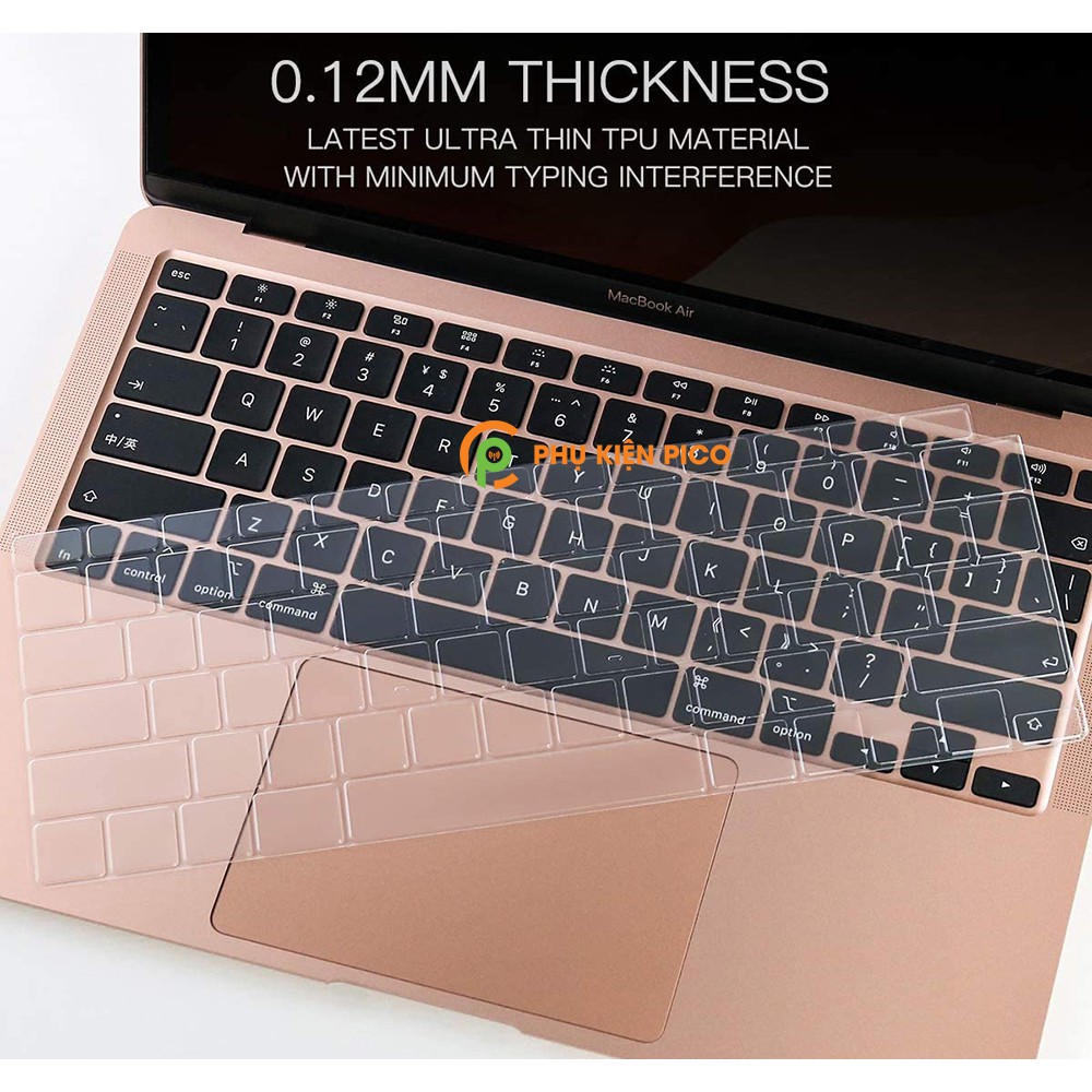 Phủ phím Macbook Air, Macbook Pro, Macbook Retina trong suốt TPU cao cấp chống nước, bụi bẩn - Phủ phím Macbook