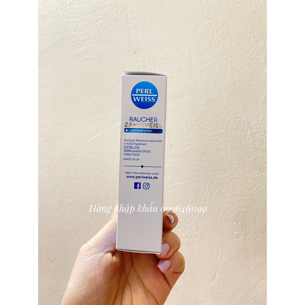 kem đánh răng siêu trắng,thơm Perl Weiss--Đức 50ml