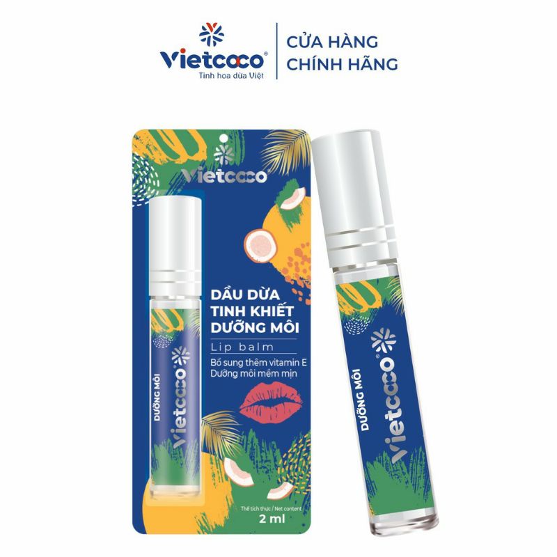 2ml - Dầu dừa tinh khiết dưỡng môi Vietcoco