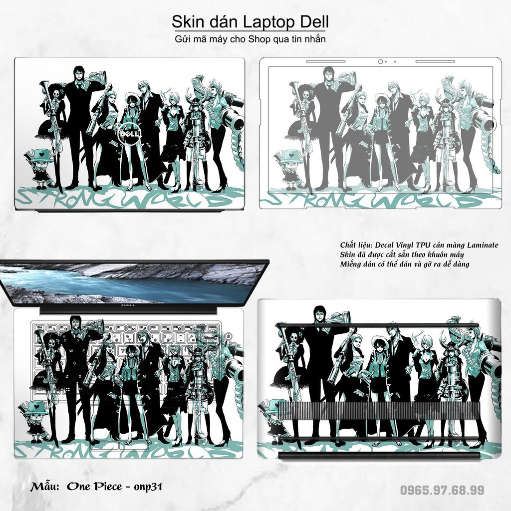 Skin dán Laptop Dell in hình One Piece _nhiều mẫu 22 (inbox mã máy cho Shop)