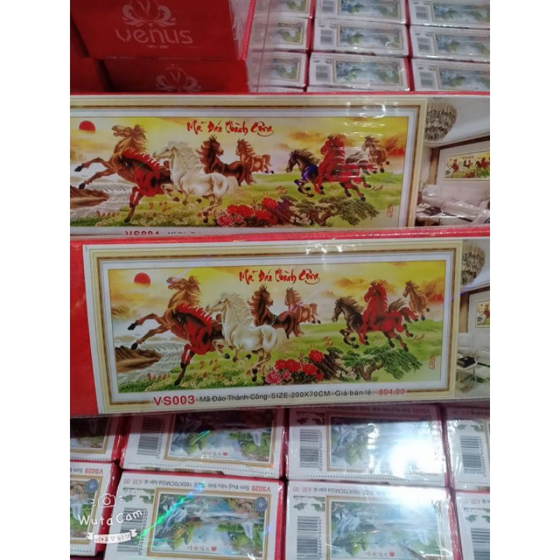 Tranh đính đá Mã Đáo Thành Công KT:2mx70cm-2m23x78cm