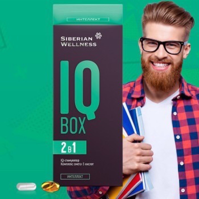 Thực phẩm bảo vệ sức khỏe viên bổ não IQ Box Siberi Nga